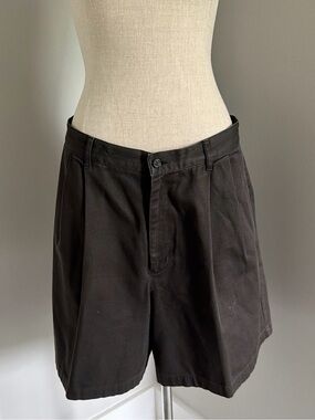 Polo Sport Ralph Lauren Brown Cotton Chino Pleated Shorts Pockets Size 12